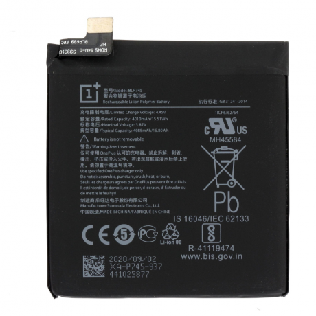 OnePlus 7T Pro McLaren Edition BLP745 Batarya