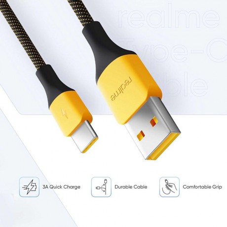Realme Type-C 3A Hızlı Data ve Şarj Kablosu